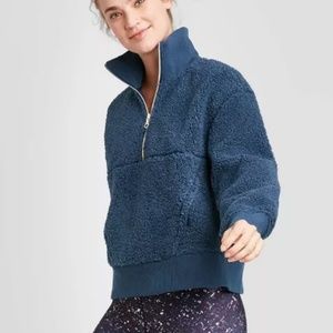 JoyLab Sherpa Pullover - XS, Blue